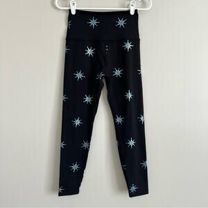 Beyond Yoga Women's Black Blue Star Athletic Workout Leggings Size Small